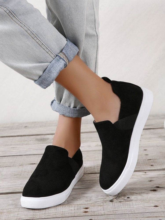 Leopard Loafers Women Elastic Band Design Casual Flat Shoes - Mubimart