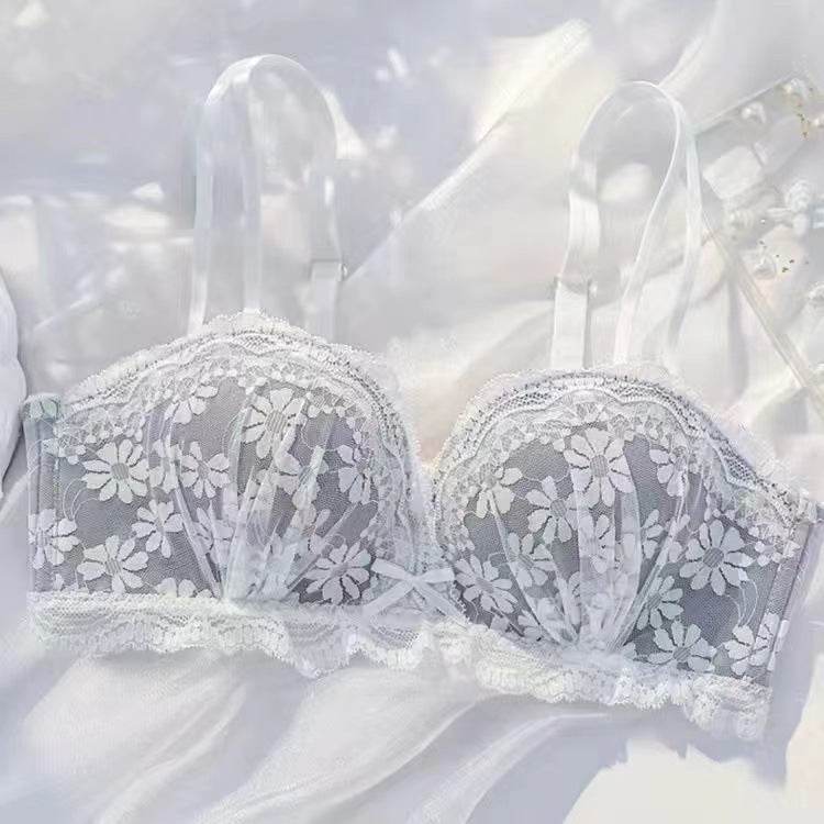 Push Up Underwear Women's Sexy Lace Bra Wireless Bra - Mubimart