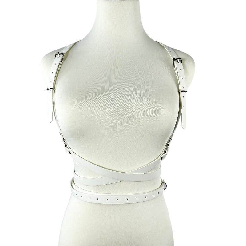 Women's Fashion Shapewear Leather Binding - Mubimart