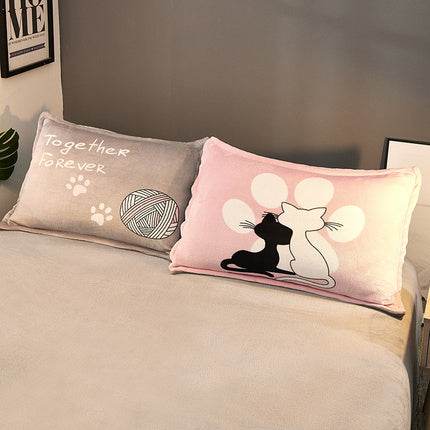 Pillowcases With A Pair Of Warm Coral Fleece - Mubimart