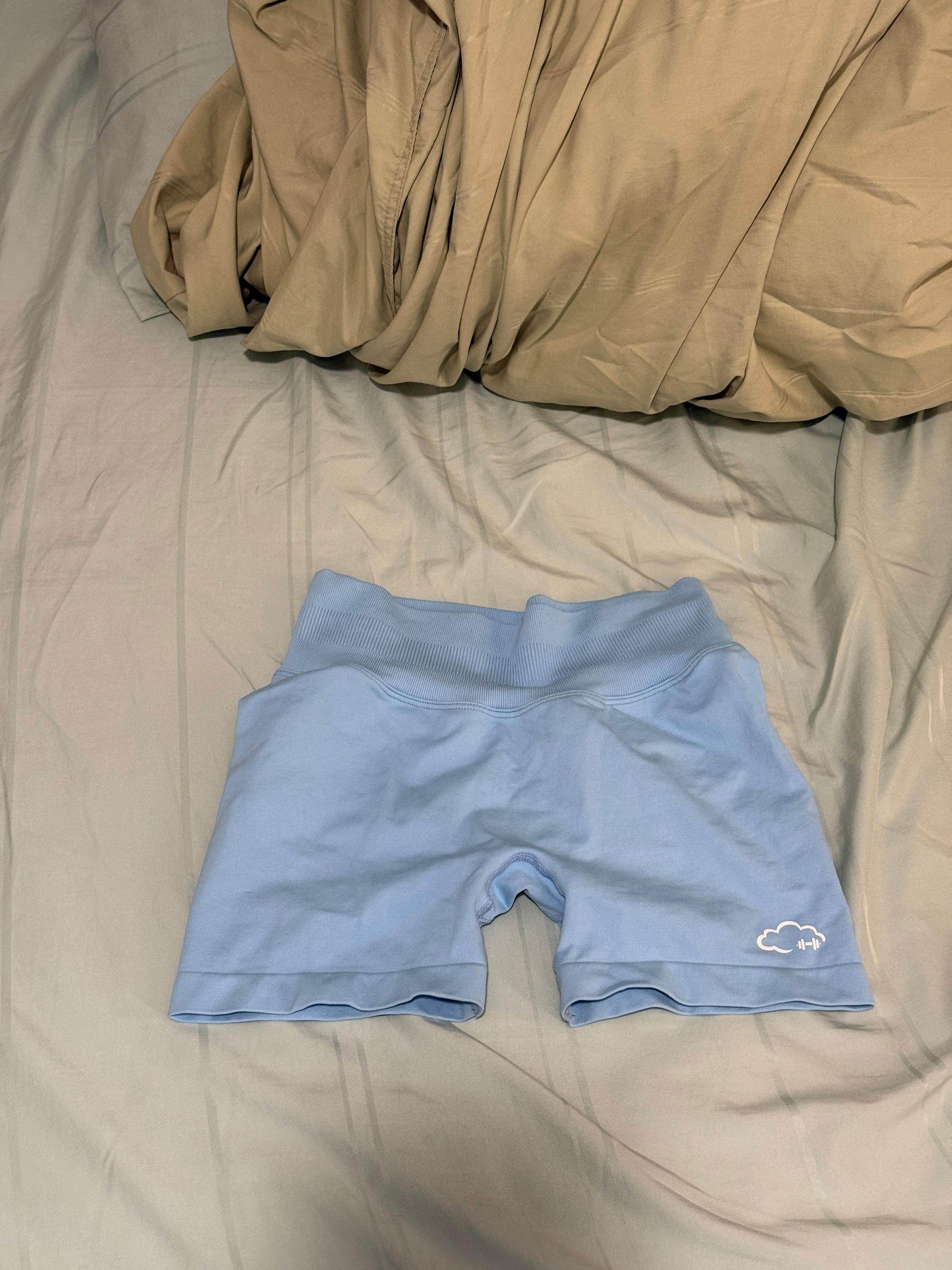 Cloud Activewear - Seamless Shorts Blue Pink - Mubimart