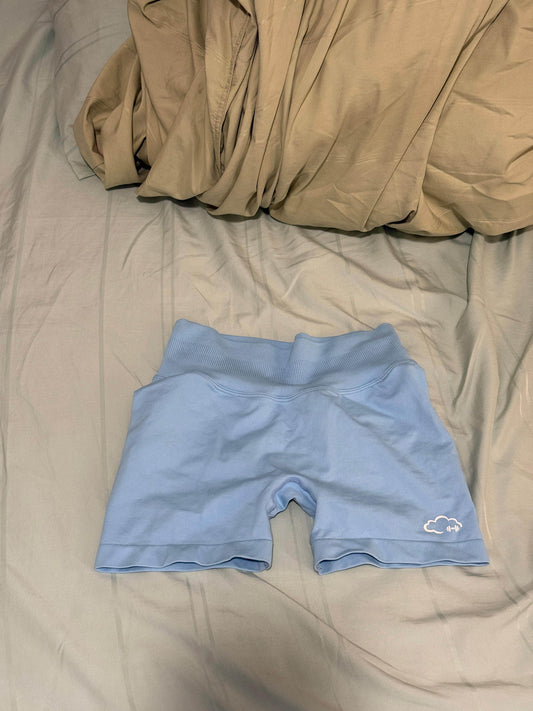 Cloud Activewear - Seamless Shorts Blue Pink - Mubimart