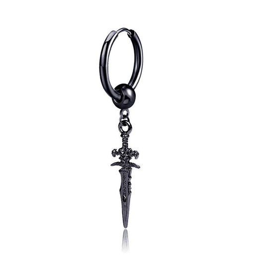 Mens Personalised Vintage Rattle Arrow Earrings - Mubimart