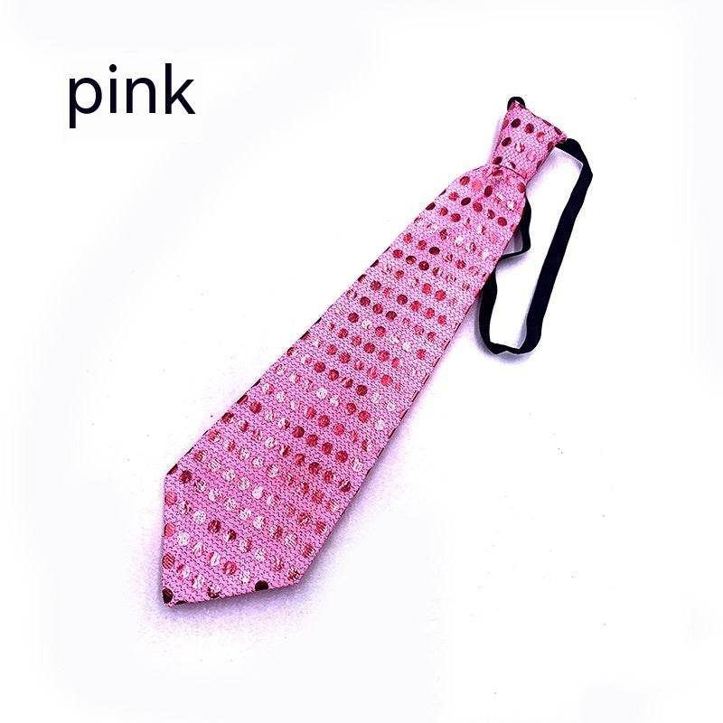 LED Sequins Glowing Necktie Props Tie - Mubimart