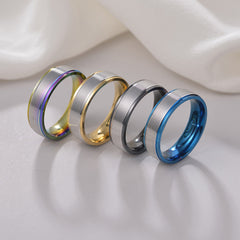 Schmuck 6mm Multicolor Gewinde Titan Stahlring für Männer