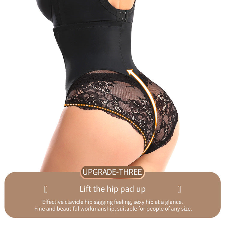 Bone Lace High Waist Women's Panties - Mubimart -  