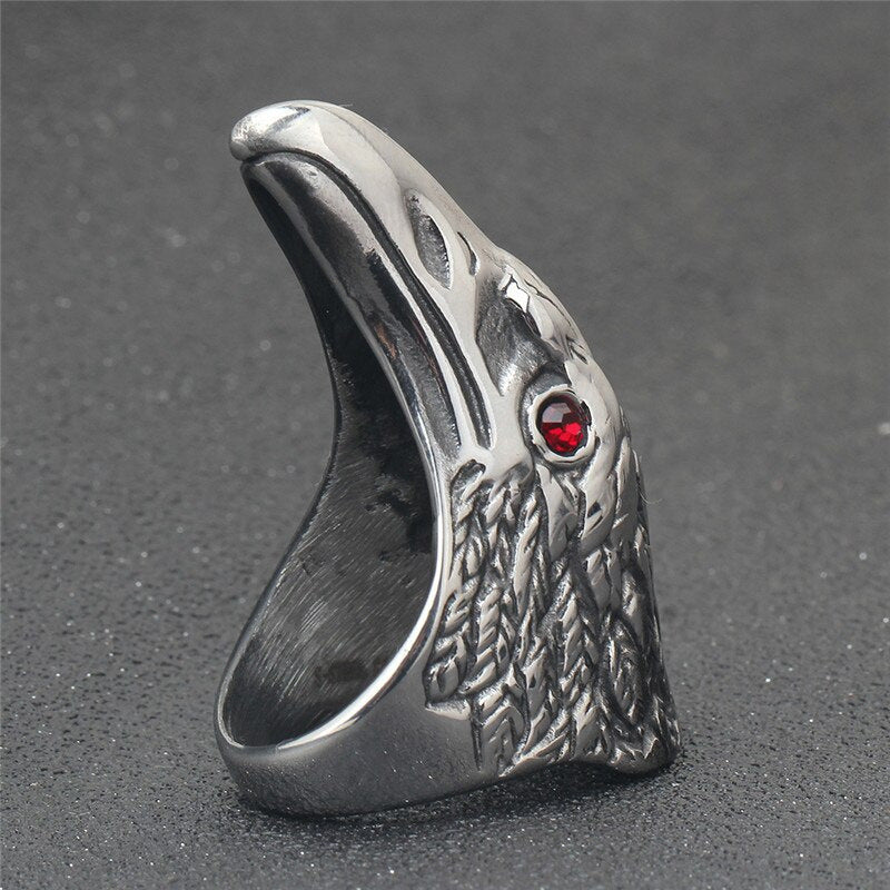 Metal Punk Eagle Animal Ring Heren