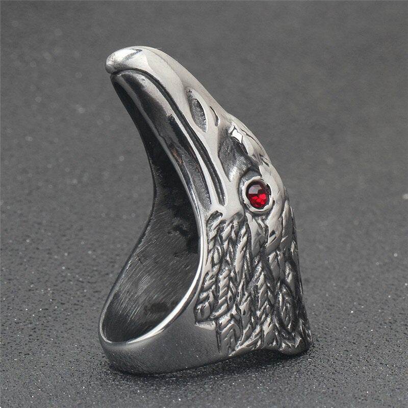 Metal Punk Eagle Animal Ring Men - Mubimart