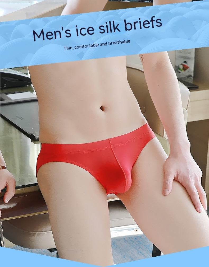 Men's Ice Silk Seamless Briefs - Mubimart