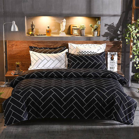 Three-Piece Set One Quilt Cover Two Pillowcases - Mubimart