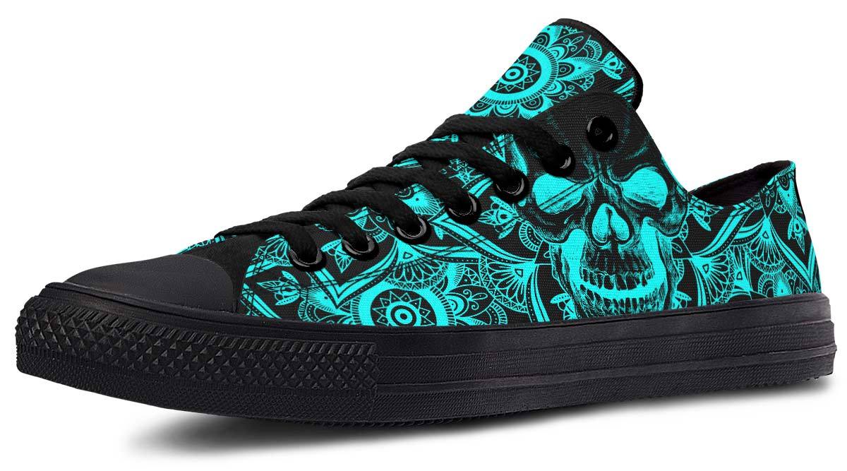 Colorful Gradient Skull High-Top Espadrilles