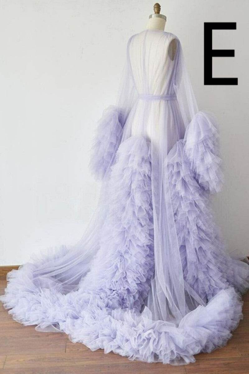 Long Tulle Robe For Pregnant Women - Mubimart