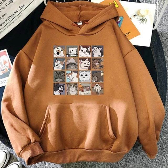 Women's Personalized Harajuku Sweatshirt Loose Plus Size - Mubimart