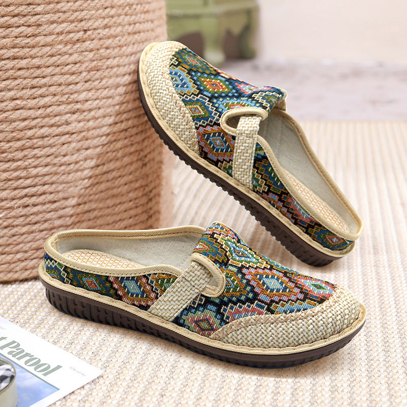 Baotou Ethnic Style Semi-slipper Female - Mubimart -  