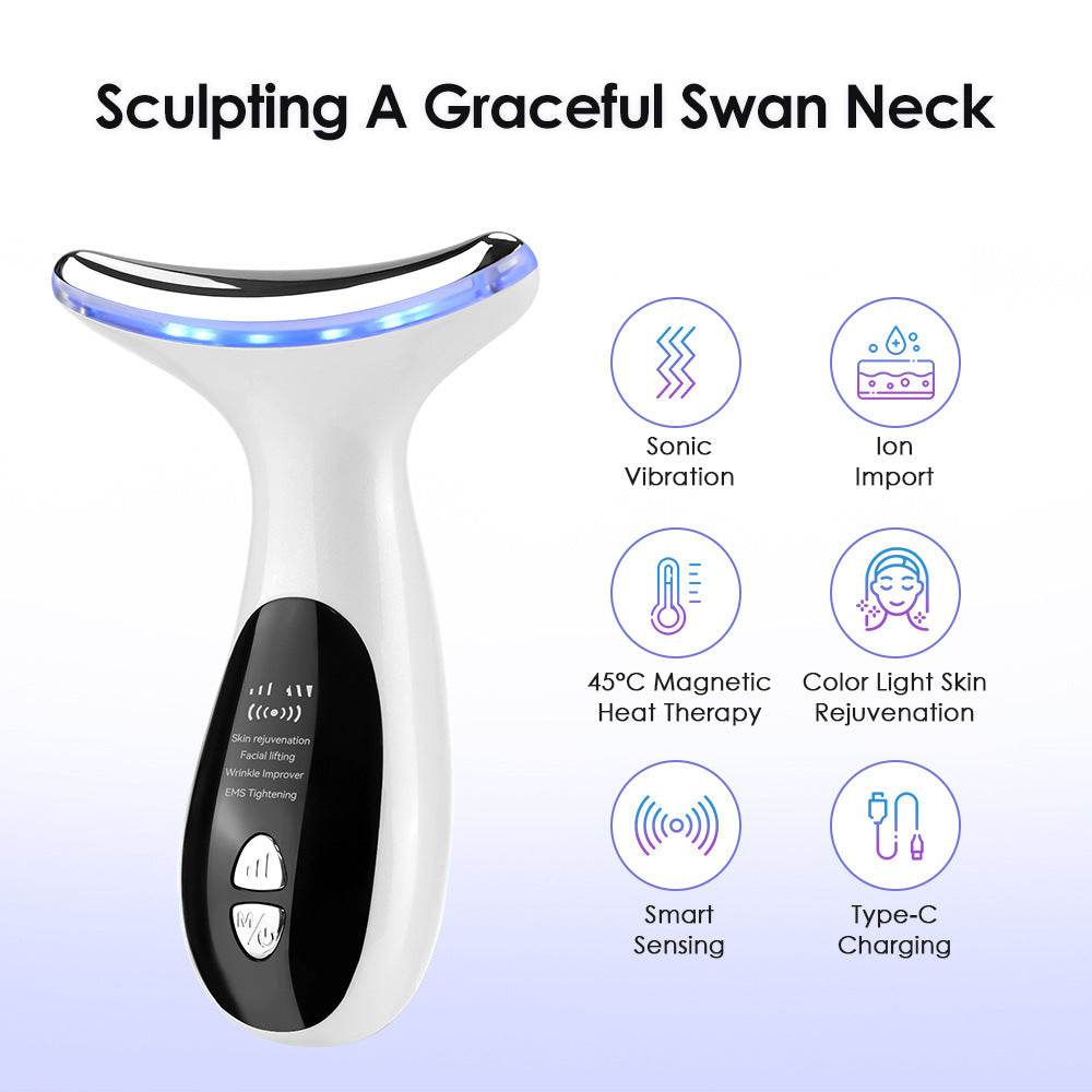 Neck Beauty Instrument Lifting And Tightening Fade Neck Pattern French Pattern Head Lifting Pattern Facial Neck Massager - Mubimart
