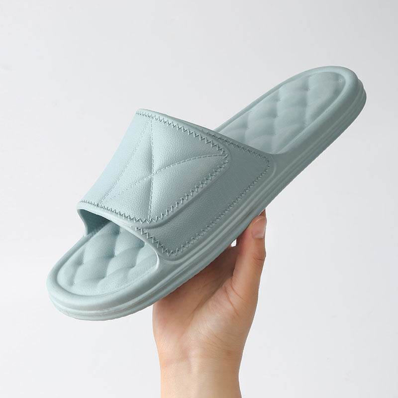 Summer Slippers Plaid Design Bathroom Slippers For Women Shoes - Mubimart