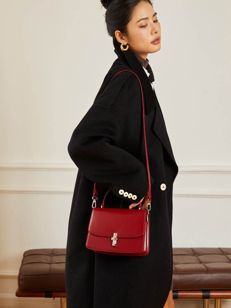 Crossbody Genuine Leather Saddle Bag Women - Mubimart