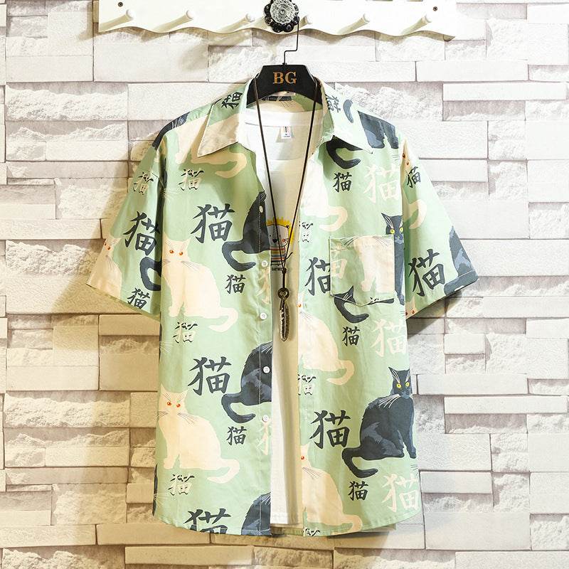 Fashion Print Men's Casual Shirt Jacket - Mubimart