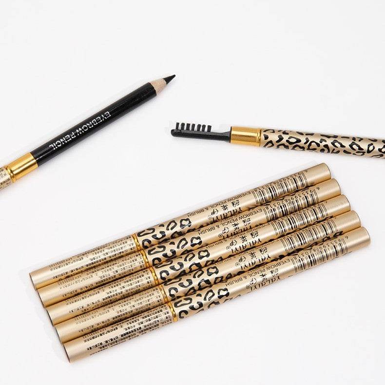 Yalaiyi Eyebrow Pencil Leopard Print Eyebrow Pencil Kuaishou And Douyin Live Broadcast Hot Selling Waterproof Distinct Look Wild Eyebrow Pencil - Mubimart