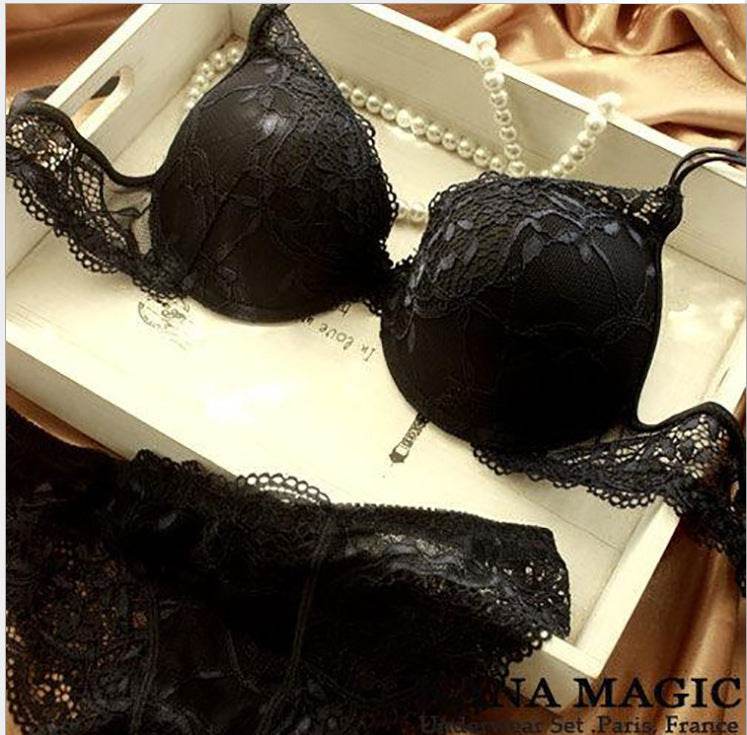 Sexy Lingerie Full Lace Bra Set - Mubimart