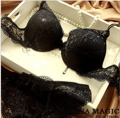 Sexy Lingerie Full Lace Bra Set - Mubimart -  