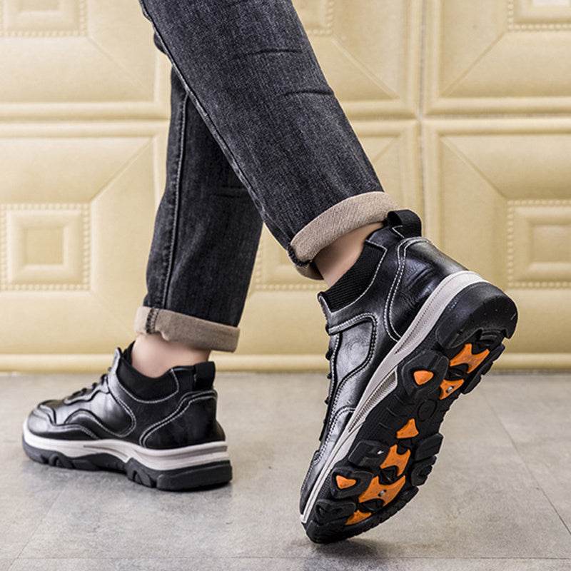 Men Boots Winter Warm Shoes Outdoor Walking Ankle Boots - Mubimart