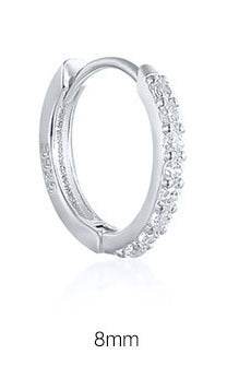 Women And Men Silver Earrings Hoops - Mubimart