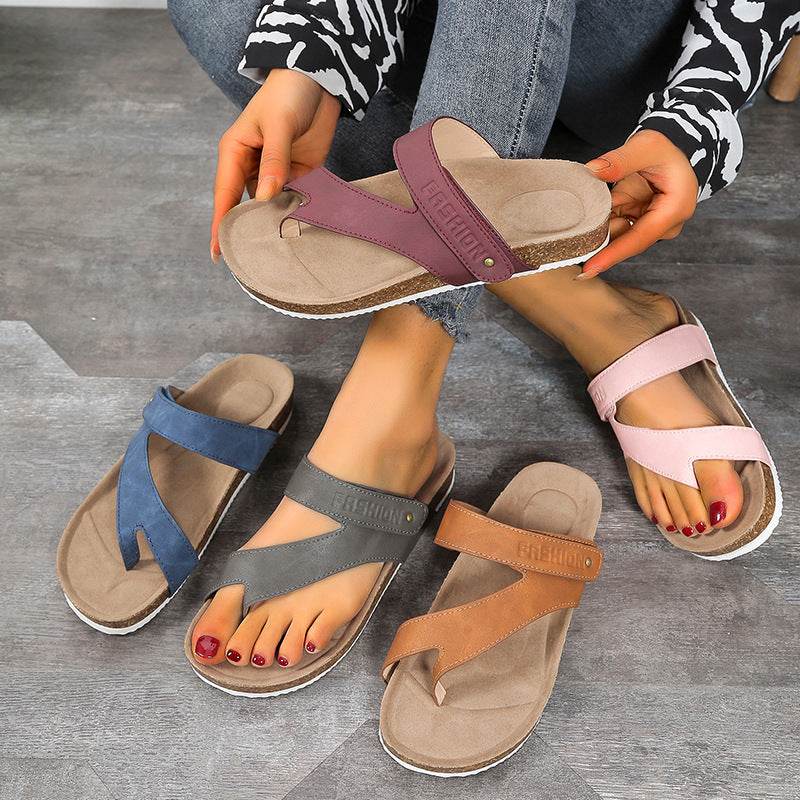 Women's Flat Sandals Flip Flops Slippers Outdoor Daily Casual Beach Shoes Slides - Mubimart