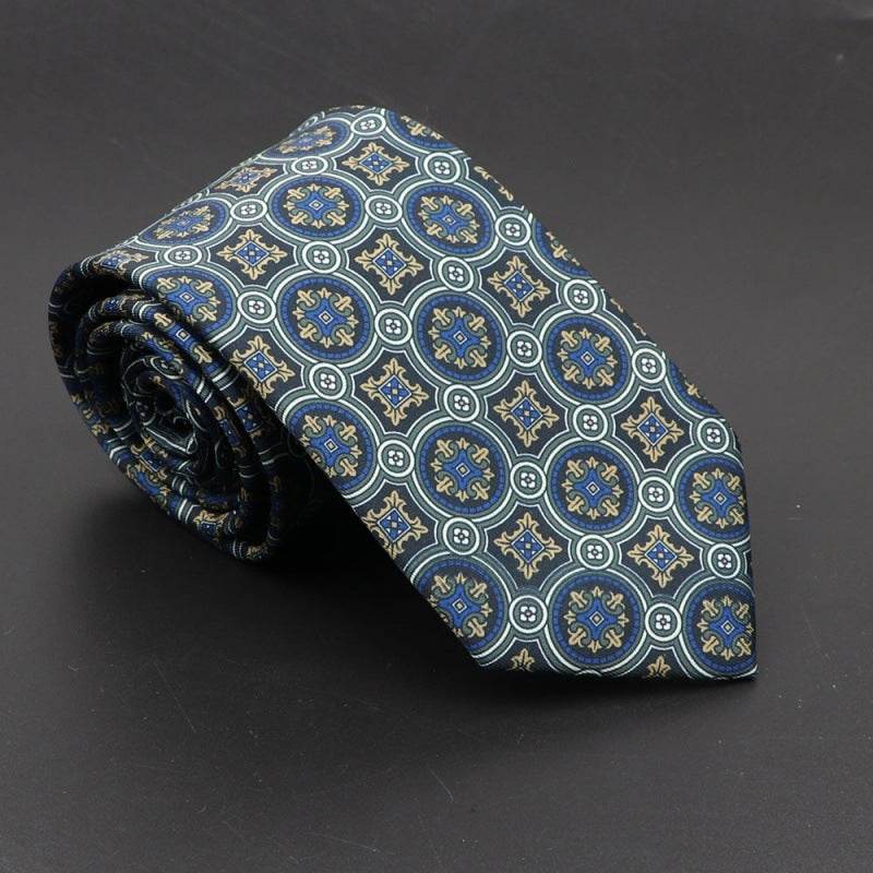 Super Soft Bohemian Silk Ties Men's Fashion 75mm Necktie - Mubimart
