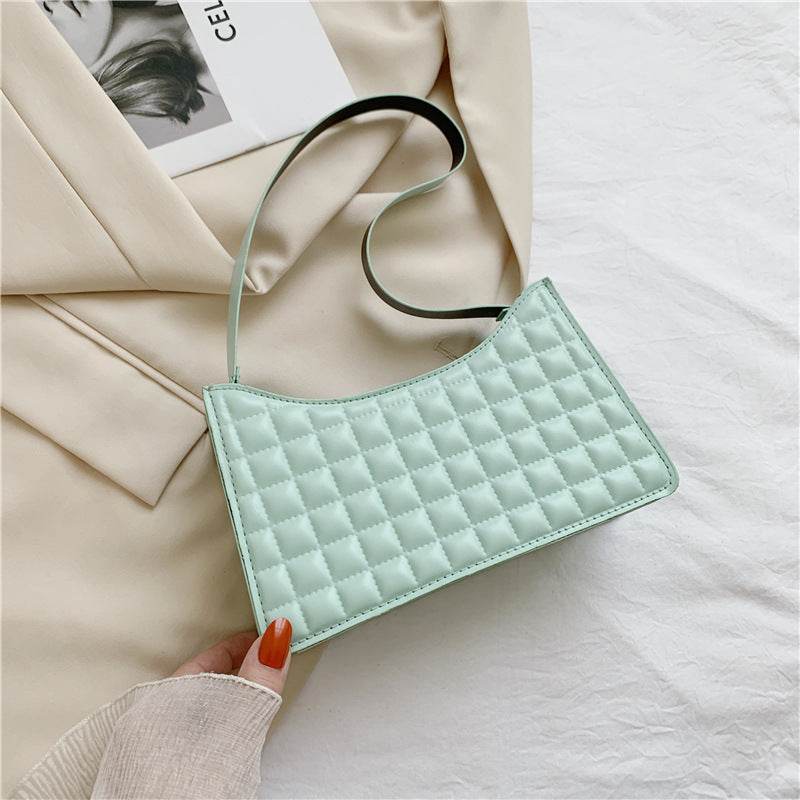 Elegant One-shoulder Diamond Pattern Bag Women - Mubimart