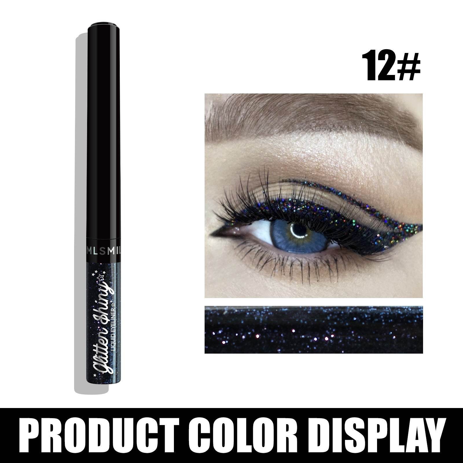 Quick Drying 12 Color Eyeliner Liquid - Mubimart