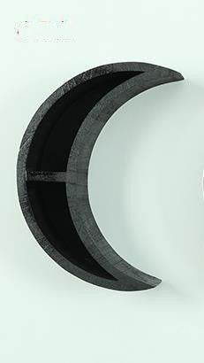 Crystal Shelf Wooden Moon Decoration Shelf - Mubimart