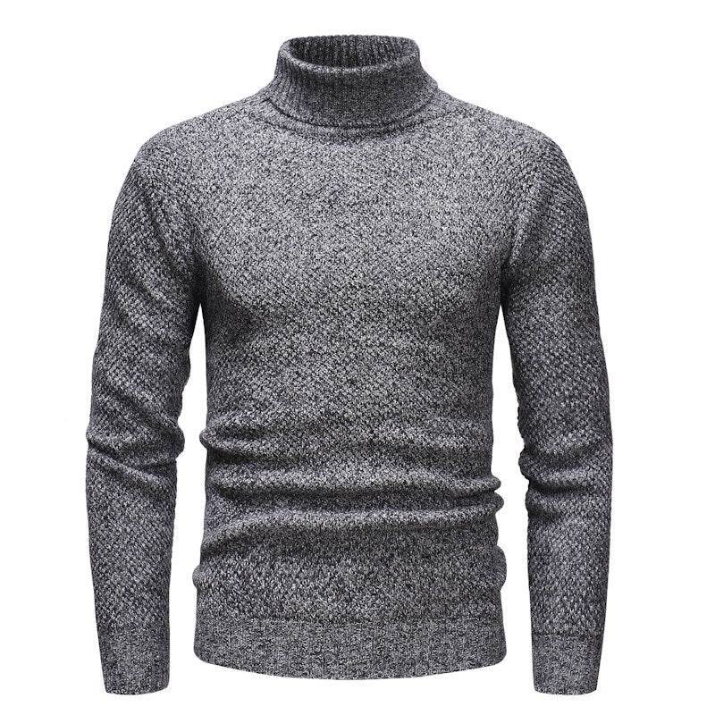 Turtleneck pullover sweater knitted sweater - Mubimart