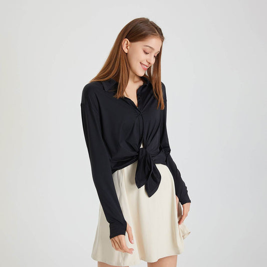 Women's Workout Long Sleeve Blouse - Mubimart