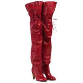 Over The Knee Synthetic PU Stretch Boots - Mubimart