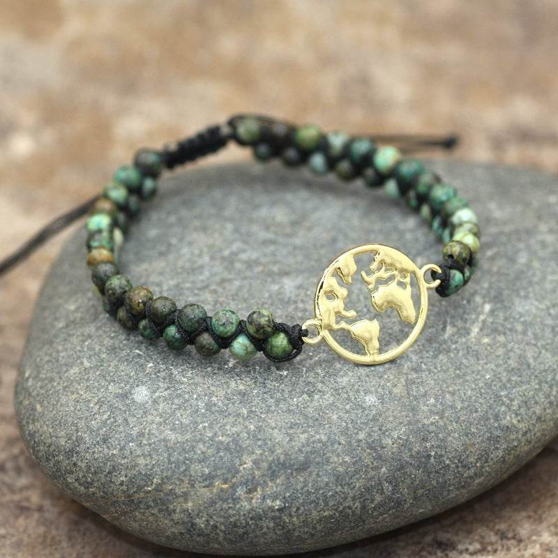 Natural Stone Tree Of Life Charm Bracelet Women - Mubimart