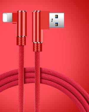 Double Elbow Fast Charging Mobile Phone Data Cable Mobile Game Charging Cable - Mubimart