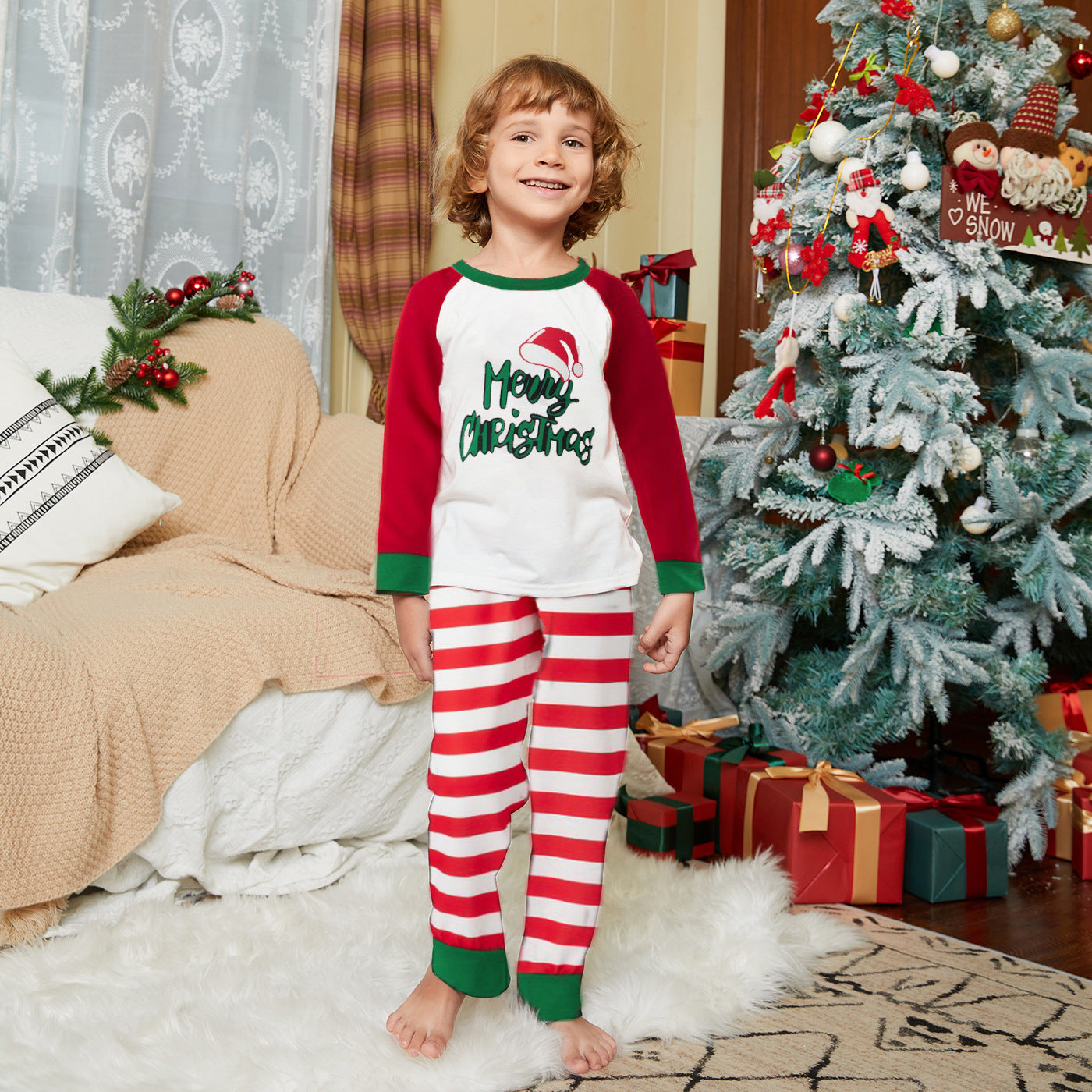 Clothes For The Whole Family A Family Of Four Stripes Christmas Suit - Mubimart -  