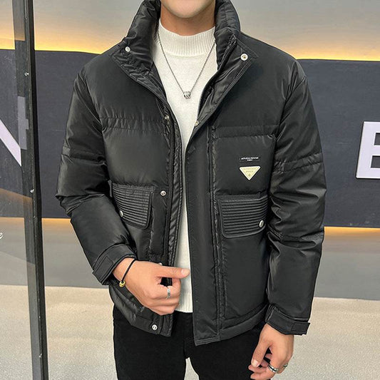 Stand Collar Casual Versatile Men's Down Jacket - Mubimart