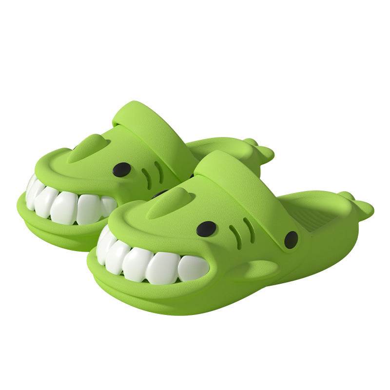 New Cute Funny Shark Slippers Summer Outerdoor Garden Shoes Indoor Non-Slip Floor Home Slipper - Mubimart
