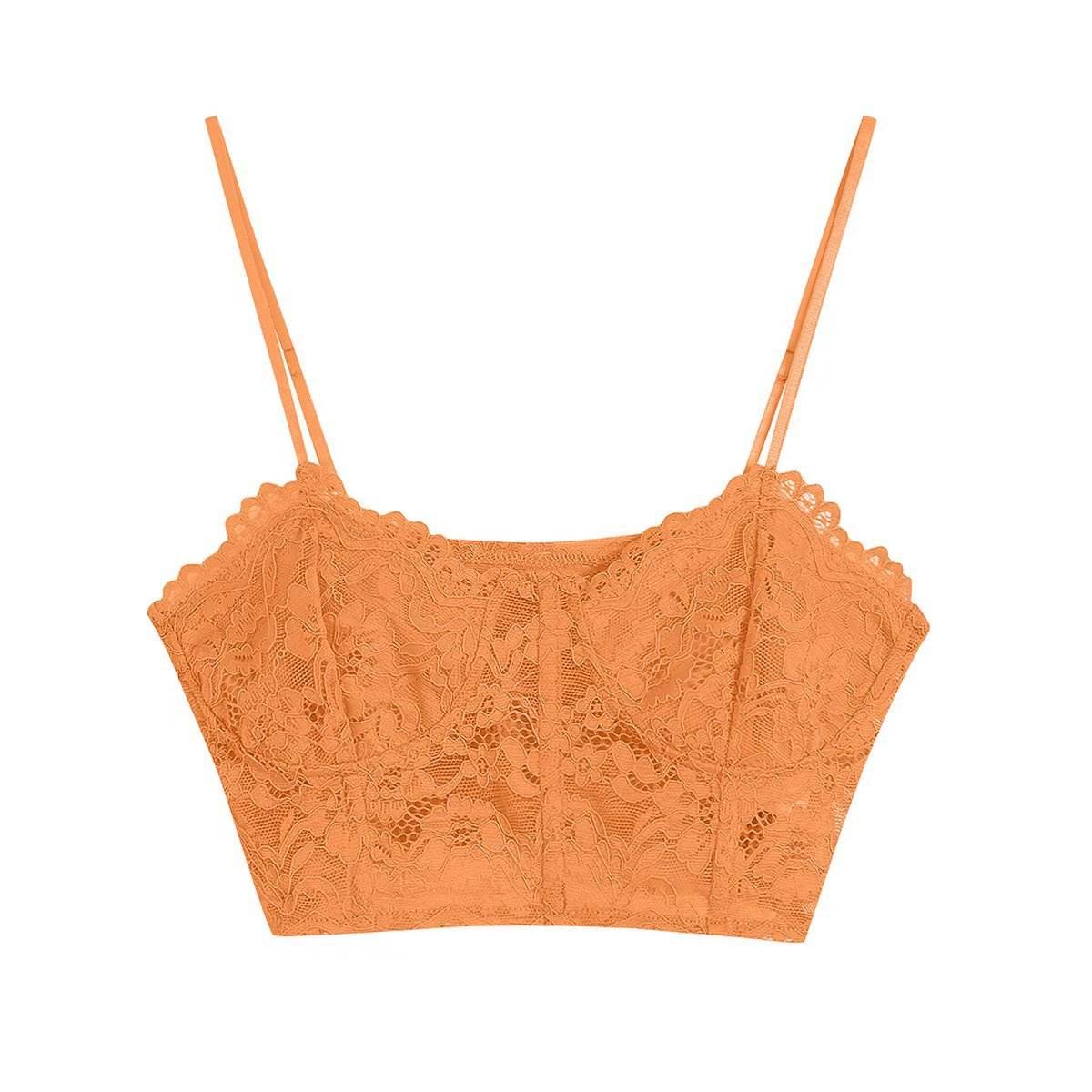 Fashion Lace Cropped Camisole Top Women's - Mubimart