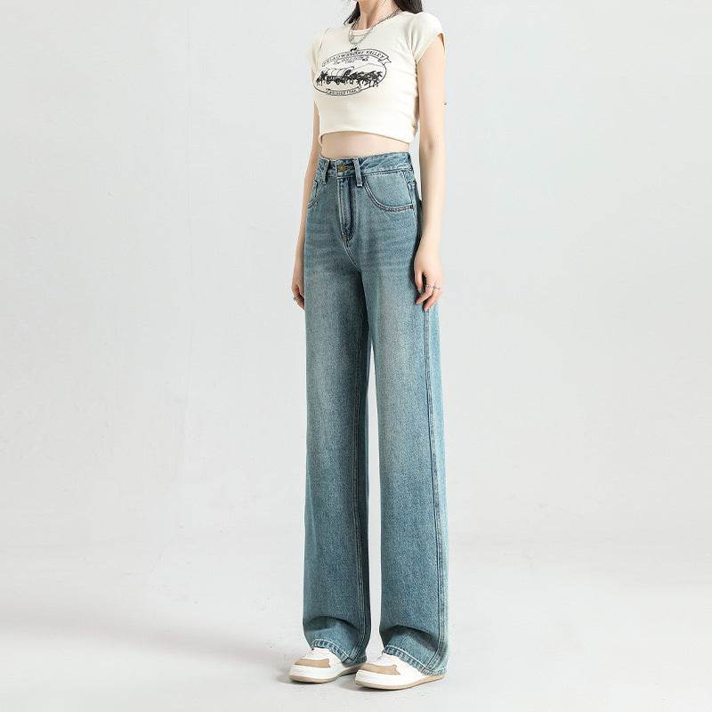 Fashionable Narrow Wide-leg Jeans For Women - Mubimart