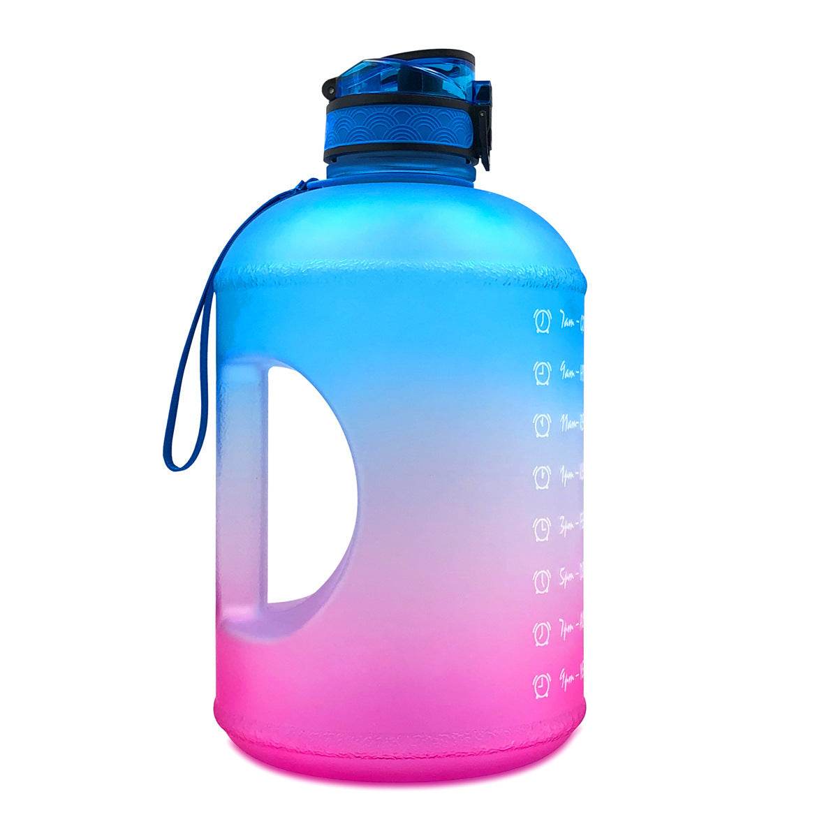 Sports Bottle Plastic Bouncing Cup Frosted Gradient Fitness Space Cup - Mubimart