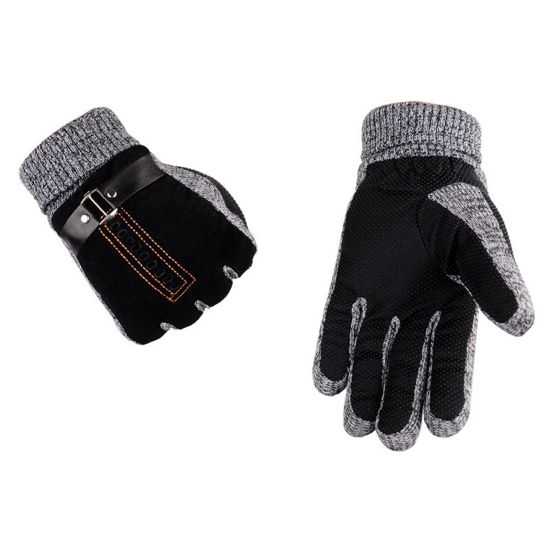 Herren Schweinsleder Handschuhe Winter Skifahren Outdoor Reiten Wärme Verdickt