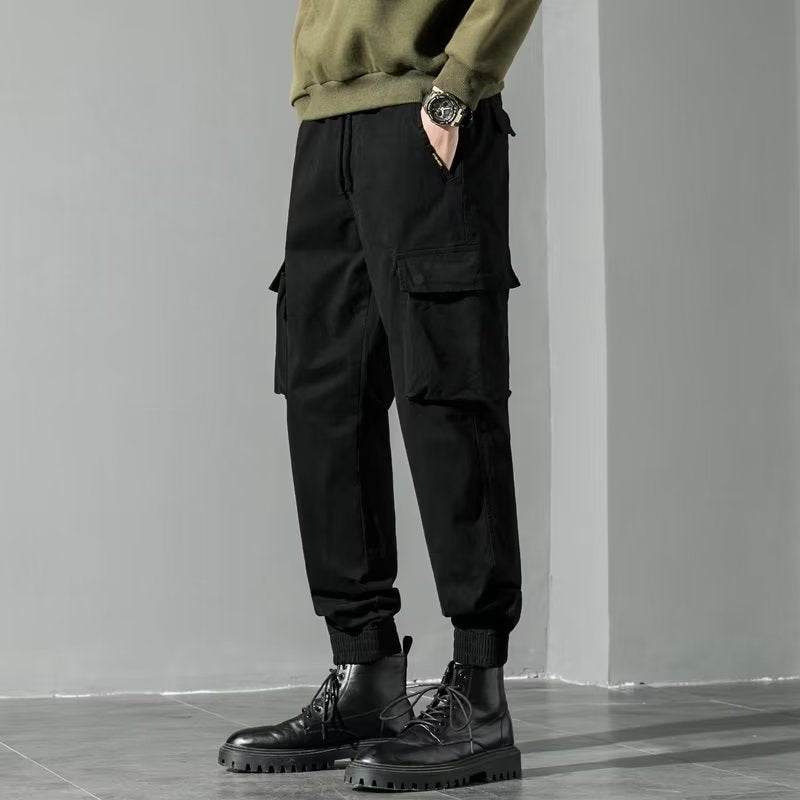Military Style Loose Casual Jogger Pants Men's - Mubimart
