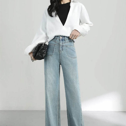 Fashion Personality Wide Leg Jeans For Women - Mubimart