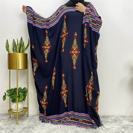 Batwing Sleeves Plus Size Women's Dresses - Mubimart