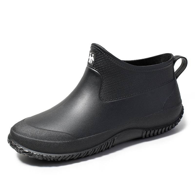 Men's Plus Fleece Warm Short Rain Boots - Mubimart