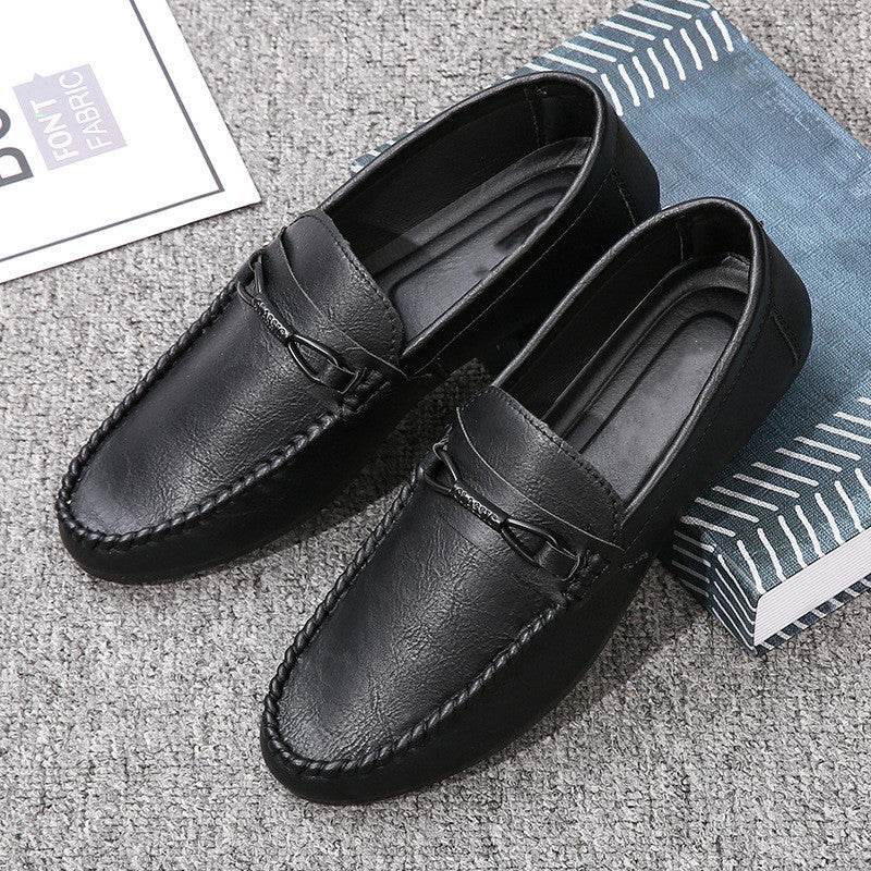 Mens Fashion Soft Sole Casual Leather Shoes - Mubimart