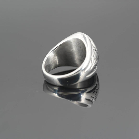 Fashion Brand Hip Hop Cool Retro Titanium Steel Ring For Men - Mubimart